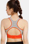 Rosaline Low Impact Sports Bra With Racer Back - Cherry Tomato — thumbnail 2